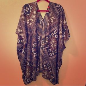 Gibiu Blue Brown Kimono - Size Med